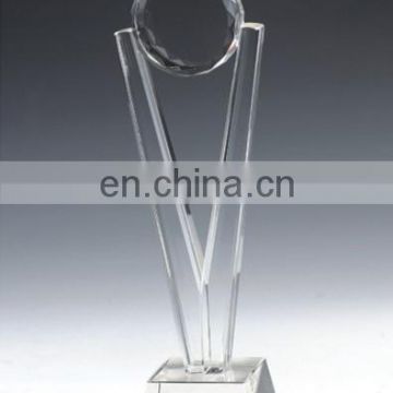 2016 Hot crystal microphone trophy,crystal microphone trophy manufacturer