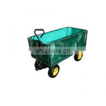 Trolley Farm Wagon Folding Mesh Sides Trailer Steel Garden Cart