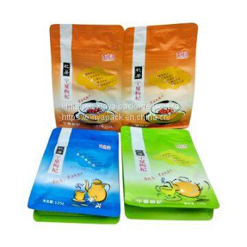 Aluminum Foil Lined Side Gusset Flat Bottom Plastic Chinese Wolfberry Packaging Bag With Double Zipper photo-5
