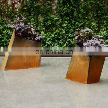 Decorative Outdoor Garden Decoration Corten Steel Planter