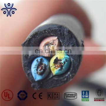 UL certificate flexible rubber insulated soow cable 14/3