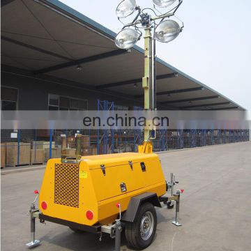 9m big trailer light tower mobile light tower 4x1000w lamps