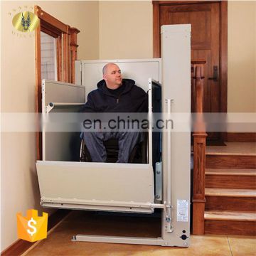 7LSJW Shandong SevenLift personnel hydraulic wheelchair elevator platform lift stairs door motor lift