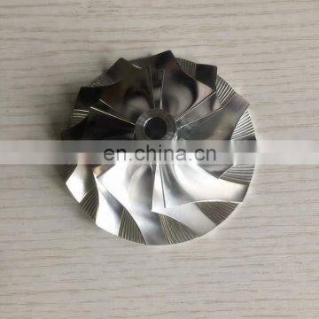 K23/3LD 5223-123-2005 53.50/80.00mm 6+6 blades turbo milling/aluminum 2618/billet compressor wheel for 5222-988-3100