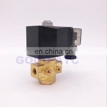 GOGO Normally open 0-7bar Brass high temperature steam 2 way solenoid valve 1/4 inch 220V AC Orifice 4mm FKM direct acting