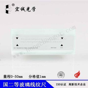 0-50mm National Grade Optical Standard Glass Scale Glass Ruler Measuring Ruler Standard Glass Ruler Glass Scale Micrometer Can Customized photo-4