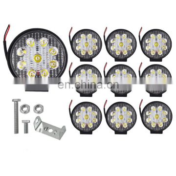 10x 4inch 27W Round LED Work Lights Pod SPOT Beam Offroad Fog Driving Light 12V For Jeep