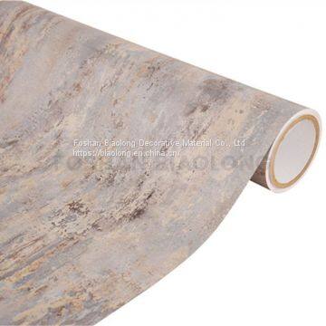 Opaque Waterproof High Gloss Marble Pattern PVC Vinyl Film for Wrapping Aluminum Profile Skirting