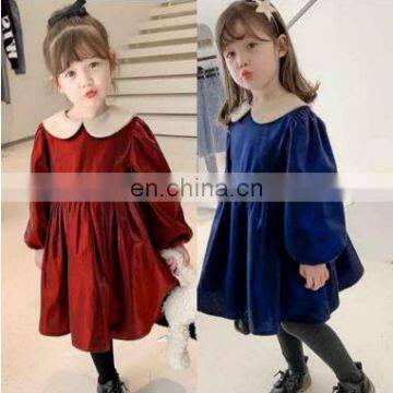 2020 new foreign trade girls long-sleeved princess dress Korean thick autumn and winter baby foreign style net red dress