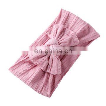 27Colors мягкая детская головная ленточка для девочек однотонная с джаккардовой полоской и ленточным бантиком photo-6