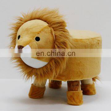 Factory Wholesale Wood Frame Animal Fabric Stool Kids Children Animal Shape Stool Ottoman photo-4