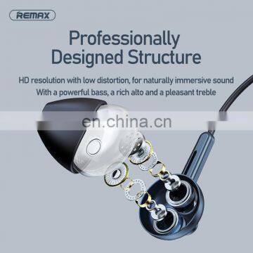 Remax RM-512 Cheap Metallic Wired Earphones In-ear Mini Headphone Sports Earphone With Mic