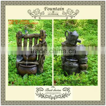 LX63454 Outdoor polyresin water fountain for garden used