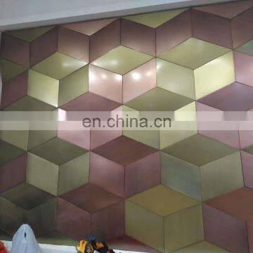 Hexagonal Panel Design 3D Wall Decoration Cladding Aluminum Sheet Facade