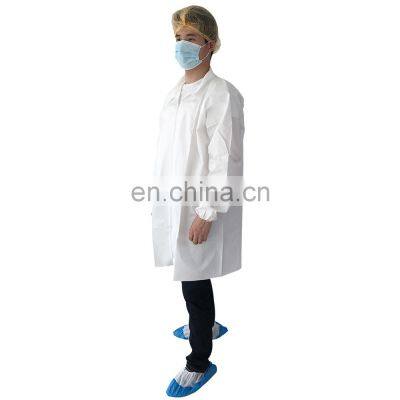 factory direct SF lab coat disposable breathable lab coat zipper lab coat