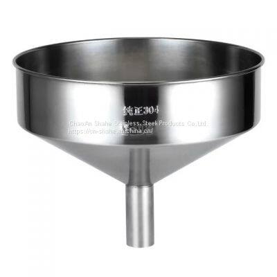 stainless steel tapered type funnel hardware accessories filling hopper for oil press workshops，made in China