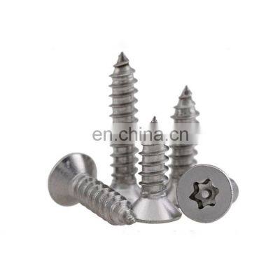 304 316 Stainless Countersunk flat head torx anti-theft self threading tapping screw