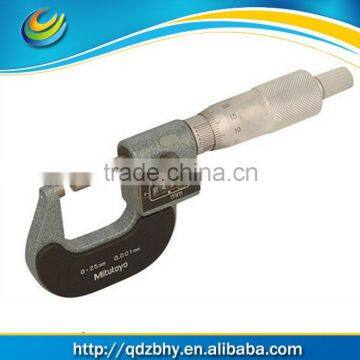 Mitutoyo 193-111 Digit Outside Micrometer, Ratchet Stop, 0-25mm x0.001