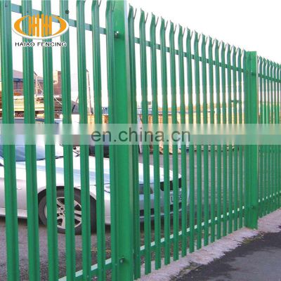 Heavy duty W and D type palisade fencing, steel palisade fence