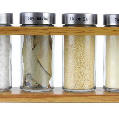 4 Jars Spice Racks Set Countertop Spice Rack Inside Cabinet Spice Rack Organizer photo-3