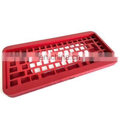 Custom aluminum mechanical keyboard cnc machining 61key aluminum keyboard prototype