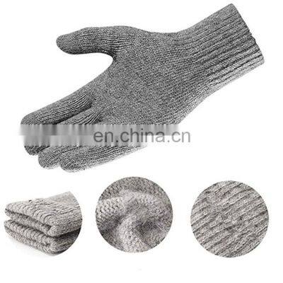 HY Cheap Winter Knit Gloves Thick Knit Gloves Guantes Invierno Anti-Freeze Protective Acrylic Mitten photo-2