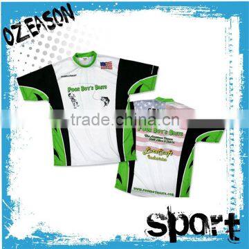 New design wholesale sublimation unisex short sleeve fishing shirt/fishing jersey