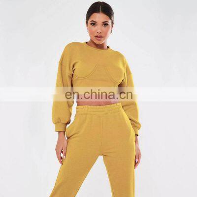 2021 European And American Cross-border Hot Style Sports Women Clothing Autumn And Winter New Thread Stitching Casual Suit photo-3