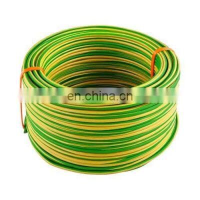 Yellow Green Bare Copper PVC Grounding Cable Electric Cable