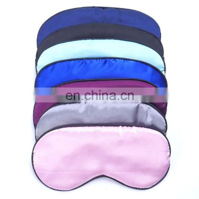 Hot Sale Custom Logo Printed 100%  Light Blocking Silk Sleep Eye Mask