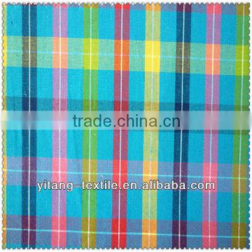 Madras plaid fabric