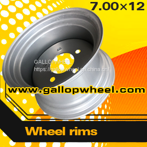 Steel Agricultural Tractor Wheel Rims 7.00x12 for 10.0/80-12 Tires