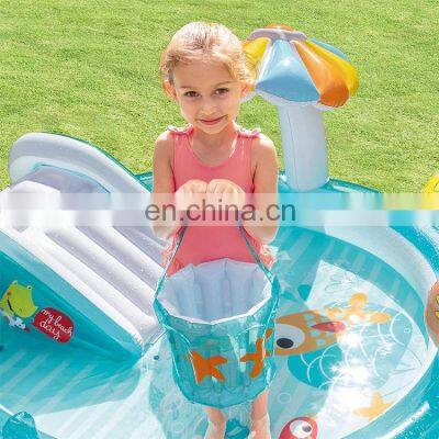 Tempo Toys New Arrival Kids inflatable Swimming Pool PVC Outdoor Crocodile Sprinkler Pad Swimming Pool Water Toy Pool With Slide