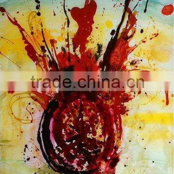 Exquisite Oil Painting on Glass for Restaurant Wall Decor