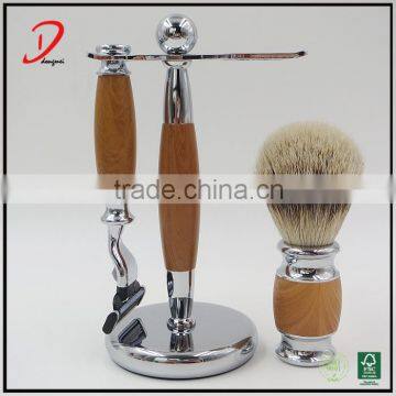 Wholesale High Quality Private Label Metal Handle Men Shaving Brush Set