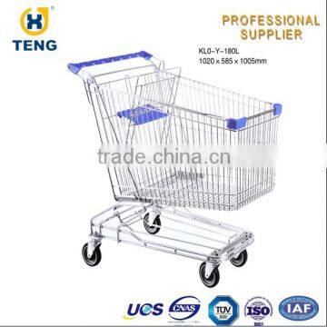 Asian Style High Capacity Shopping Cart Basket Push Cart photo-2