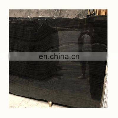 Factory wholesale royal black wood marble slabs for inner floor and wall