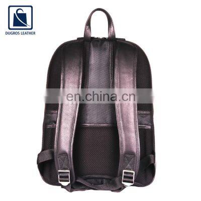 Excellent Quality Bulk Selling Matching Stitching Polyester Lining Nickle Fitting Unisex Genuine Leather Backpack Bag photo-4