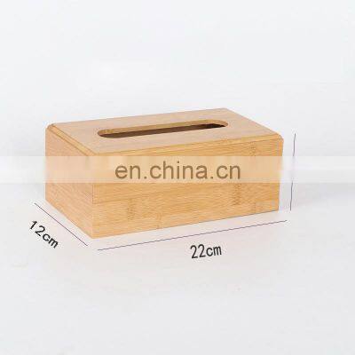 Natural Bamboo Eco-friendly Tissue Storage Box Multi-function Dinning Room Living Room Toilet Tissue Box photo-4