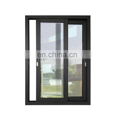 Modern Three Track Design Hurricane Impact Double  Glazed Aluminum Frame Sliding Window