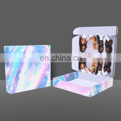 Custom Logo High Quality Cosmetics Dress Pajamas Cardboard Box Corrugated Mailer Wigs Box Packaging photo-3