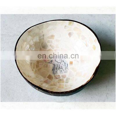 Polished Blue Mother Of Pearl Inlaid Coconut Bowl Wholesale From 100% Natural Best Price Made in Vietnam photo-4
