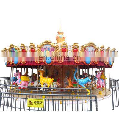 Adult kiddie attractive amusement carousel horse ride carousel round about for sale