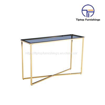 Entry table console living room stainless steel modern furniture console table with marble top console mirror table