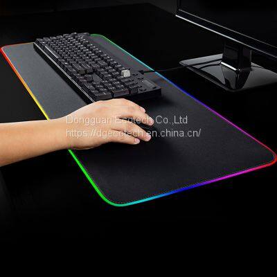 OEM Custom Printing Glowing LED Lighting Large Size Keyboard Computer Laptop Gaming RGB Mouse Pad photo-2