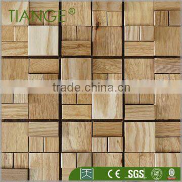 Interior decorative wall wooden mosaic art tile