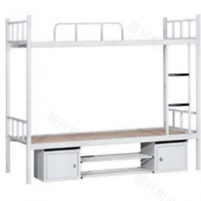 School bed bunk bed with under bed storage cabinet
