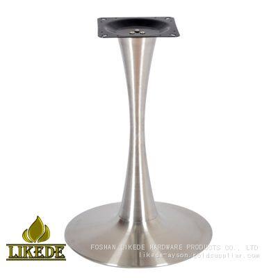 Detachable Stainless Steel Round Trumpet Tulip Glass Table Leg Modern Furniture Legs