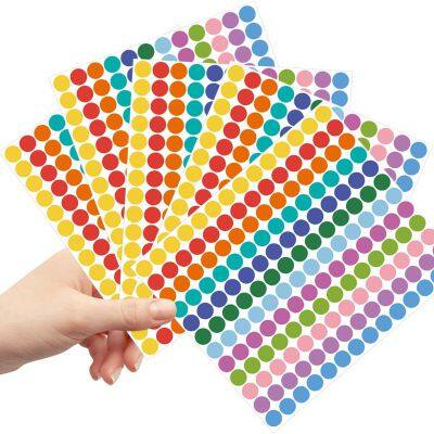 4200 PCS 0.75 Inch 12 Colors Round Colored Dot Stickers for Toddlers Teaching Papers, Color Coding Labels, Circle Dots Stickers for Office and Student Classroom (25 Sheets) photo-5