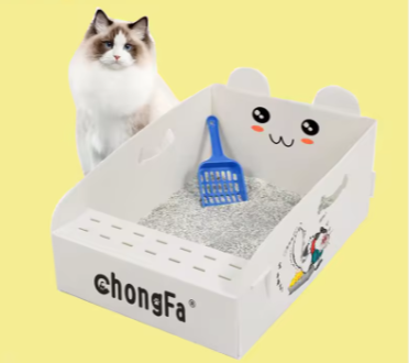 Foldable PP Corrugated Cat Litter Tray – Portable, Leakproof & Easy to Clean